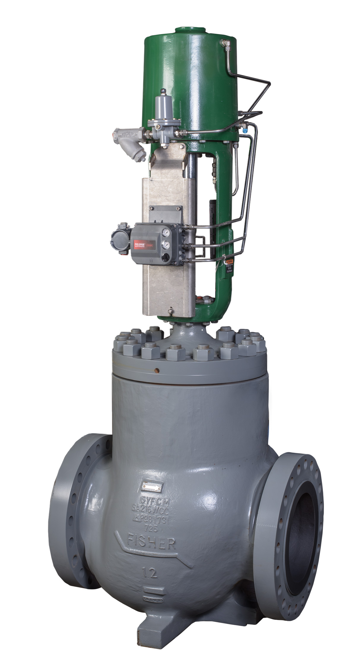 remanufactured-fisher-12-inch-EU-control-valve-with-585C-actuator-and-dvc6010